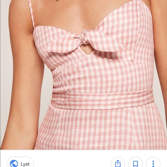 *SOLD* NWT Reformation Beliz mini dress Linda 4P - Picture 3 of 4